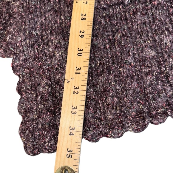 I.e. Women’s Knitted Button Front Pocket Cardigan Scalloped Hem Purple Sz 1X - Picture 9 of 9